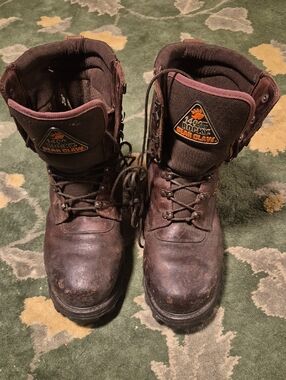 Rocky Brown Leather Lace-Up Work Boots